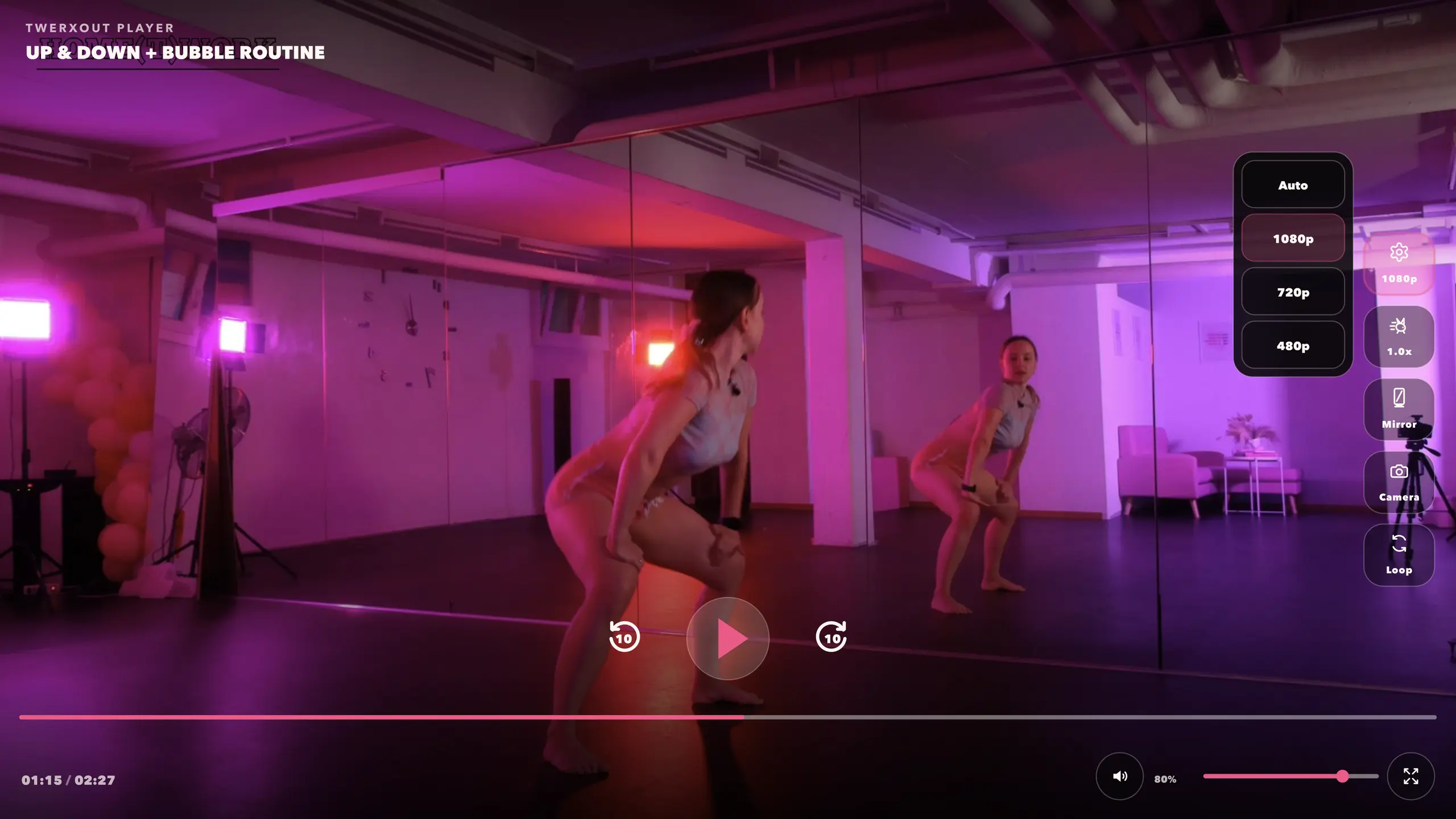 Video Quality: Match the video quality to your internet speed, so the lesson stays smooth while you train.
